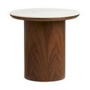 Iš keraminės plokštės apvalios formos šoninis stalas ø 40 cm Noli – House Nordic