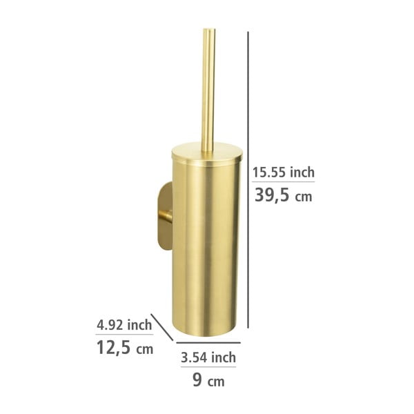 Aukso spalvos nerūdijančio plieno tualeto šepetys Orea Gold - Wenko-image-2