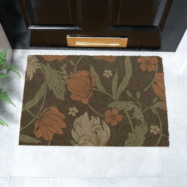 Iš kokoso pluošto grindų kilimėlis 60x90 cm William Morris Rose – Artsy Doormats-image-2