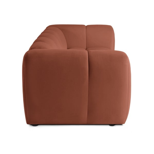 Terakotos spalvos iš velveto sofa 225 cm Cube – Bonami Selection-image-3