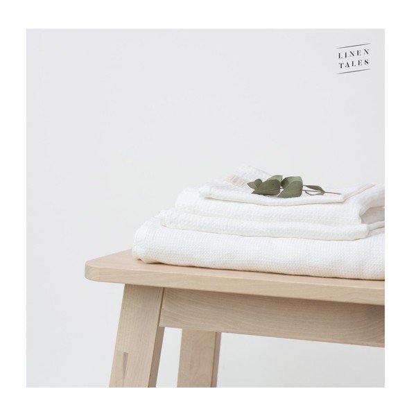 Baltas lininis rankšluostis 125x75 cm - Linen Tales-image-1