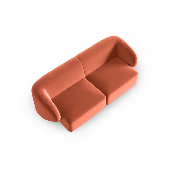 Rožinės spalvos iš velveto sofa 188 cm Paolo – Milo Casa-image-1