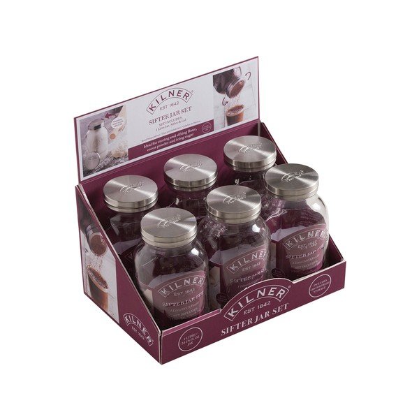 Maisto stiklainių su sieteliais rinkinys "Kilner Bake-image-1