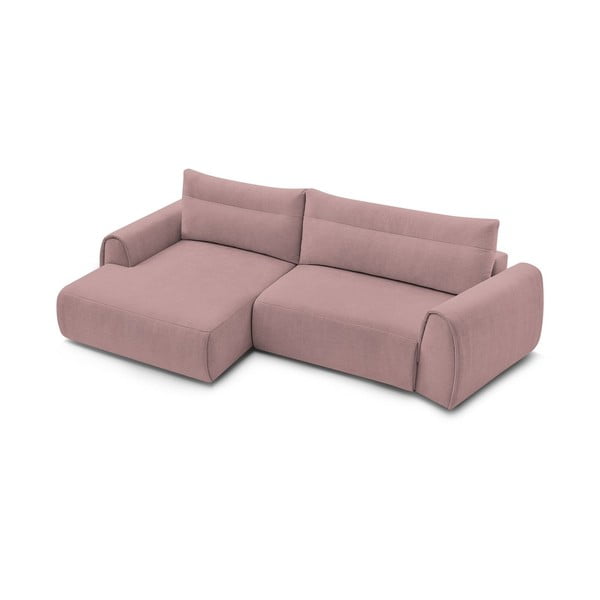Kampinė sofa šviesiai rožinės spalvos Aden – Bobochic Paris-image-4