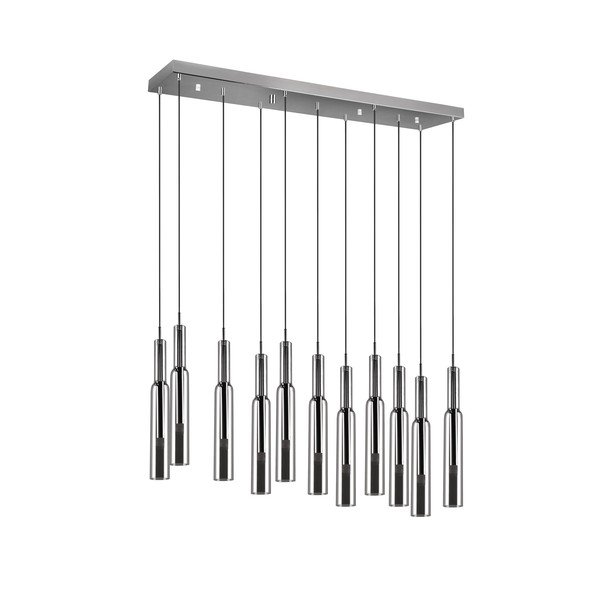 Kabantis šviestuvas sidabrinės spalvos LED su stiklo gaubtu Lucent – Trio Select-image-3