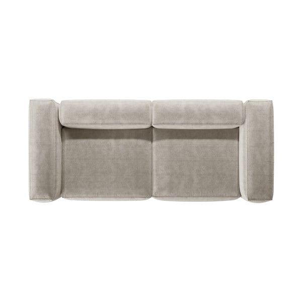 Smėlio spalvos iš kordinio velveto sofa 264 cm Bergamo – Cosmopolitan Design-image-3
