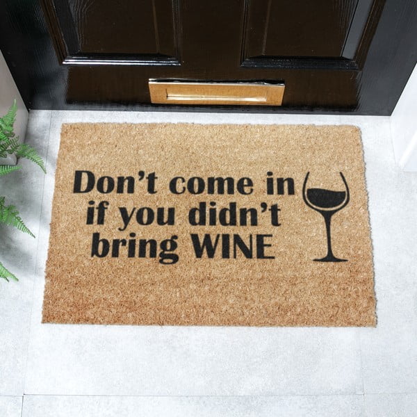 Iš kokoso pluošto grindų kilimėlis 40x60 cm Without Wine – Artsy Doormats-image-2