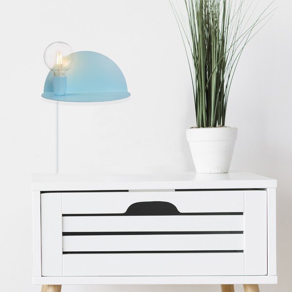 Mėlynas sieninis šviestuvas su lentyna Homemania Decor Shelfie-image-3