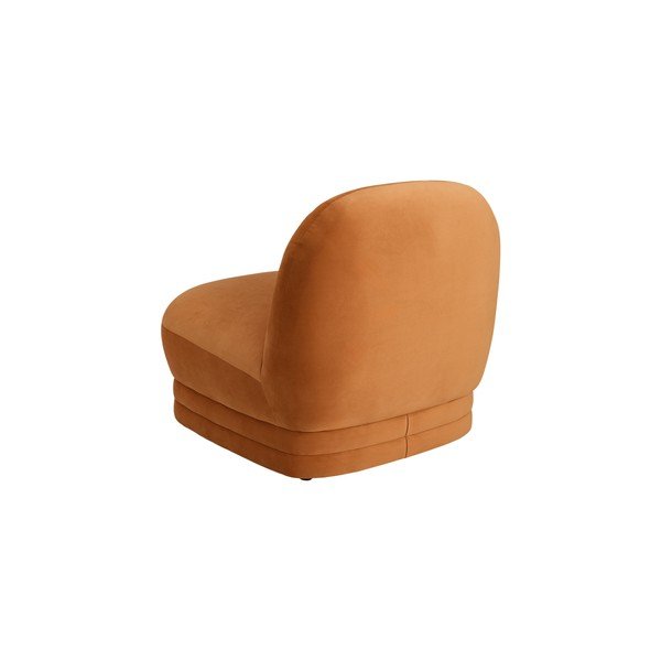Oranžinės spalvos krėslas iš velveto Cocos – Ellos Home-image-4