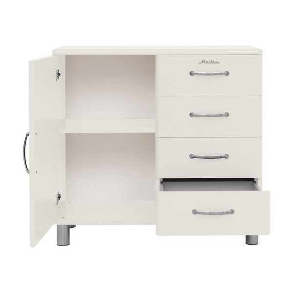 Balta žema komoda 98x92 cm Malibu - Tenzo-image-4