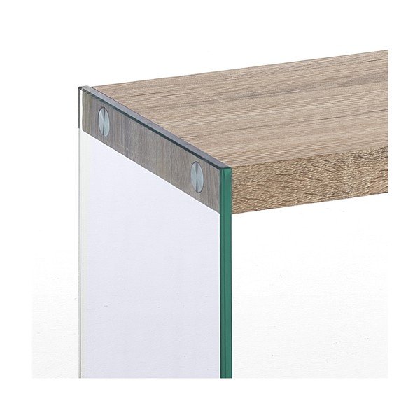 Natūralios spalvos iš stiklo TV spintelė 120x45x29,5 cm Nancy – Tomasucci-image-2