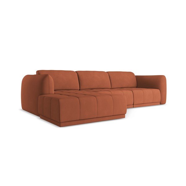 Oranžinės spalvos kampinė sofa (su kairiuoju kampu) Hoku – Makamii-image-3