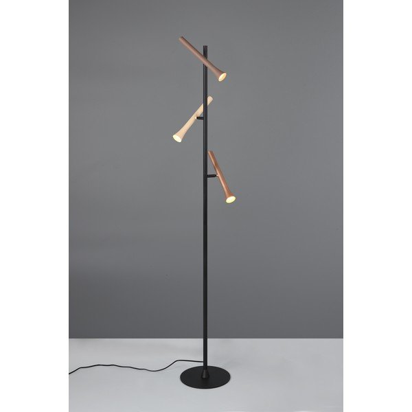 Pastatomas šviestuvas juodos spalvos LED (aukštis 150 cm) su metaliniu gaubtu Fiato – Trio-image-2