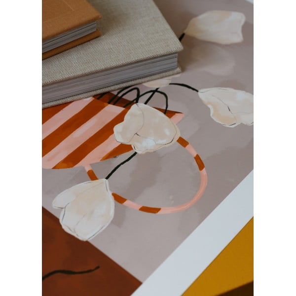 Plakatas 50x70 cm White Flowers in Striped Vase – Frankie Penwill – The Poster Club-image-2