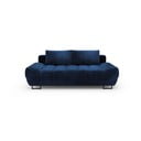 Mėlyna trivietė sofa-lova su aksomo apmušalais Windsor & Co Sofas Cirrus