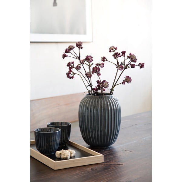 Antracito spalvos keramikos vaza Kähler Design Hammershoi, aukštis 20 cm-image-2