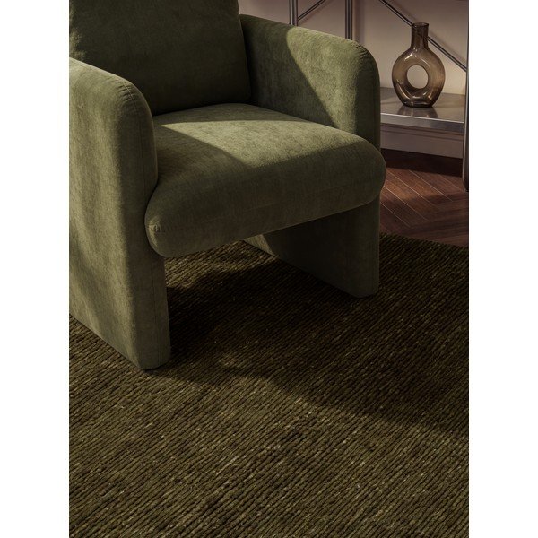 Rankų darbo tamsiai žalios spalvos iš vilnos kilimas 200x290 cm Bexley Woolwich – Ted Baker-image-2