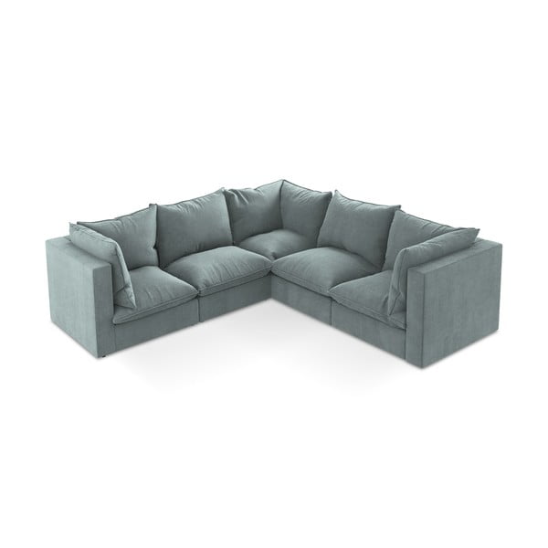 Mėlynos spalvos kampinė sofa Manao – Makamii-image-3