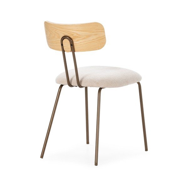 Smėlio spalvos/natūralios spalvos iš audinio valgomojo kėdė Olimpia – MOME-image-4