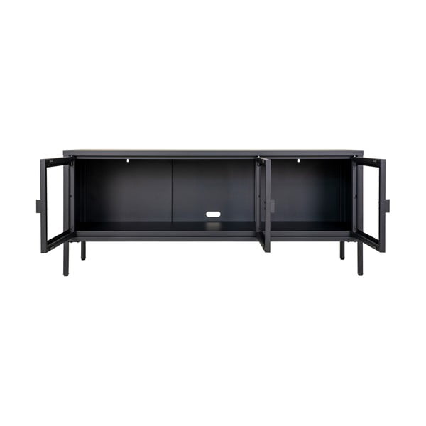 Iš metalo TV spintelė juodos spalvos 130x55 cm Brisbane – House Nordic-image-1