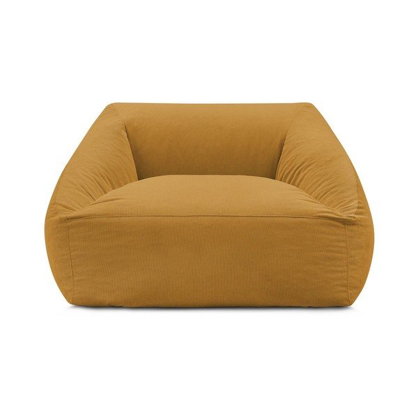 Geltonos spalvos sėdmaišis iš kordinio velveto Lilibet – Bobochic Paris-image-2