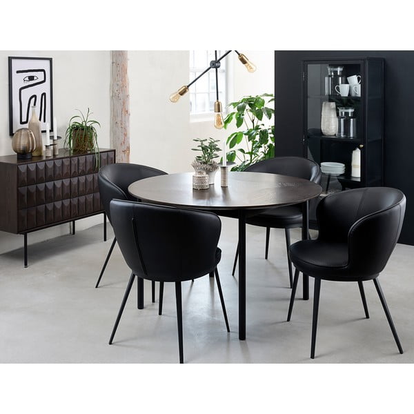 Iš metalo vitrina juodos spalvos 58x160 cm Carmel – Unique Furniture-image-1