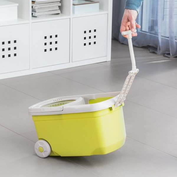 Geltonos spalvos rotacinės šluotos ir kibiro rinkinys InnovaGoods-image-2