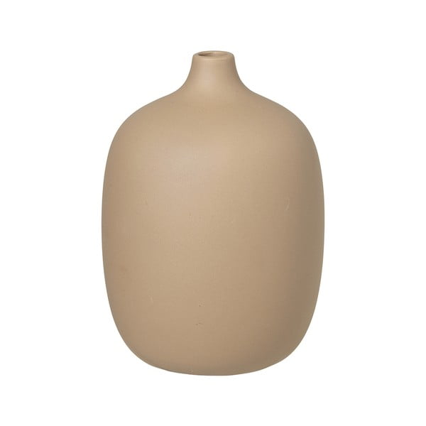 Smėlio spalvos keraminė vaza Blomus Nomad, aukštis 18,5 cm