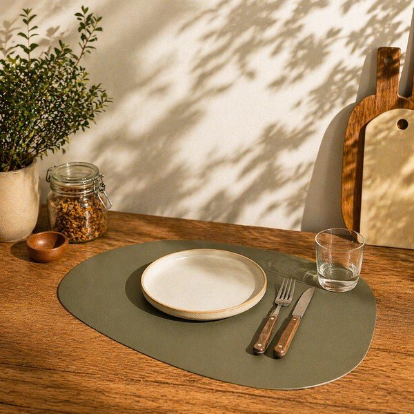 Iš dirbtinės odos padėkliukas 37x44 cm Galita – douceur d'intérieur-image-1