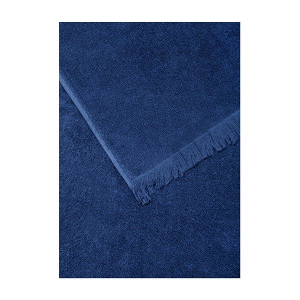 2 tamsiai mėlynų didelių ir 2 mažų rankšluosčių rinkinys iš 100% medvilnės Bonami Selection, 50 x 90 + 70 x 140 cm-image-2