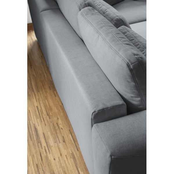 Pilka kampinė sofa-lova (U formos) Homely Tommy - Miuform-image-3