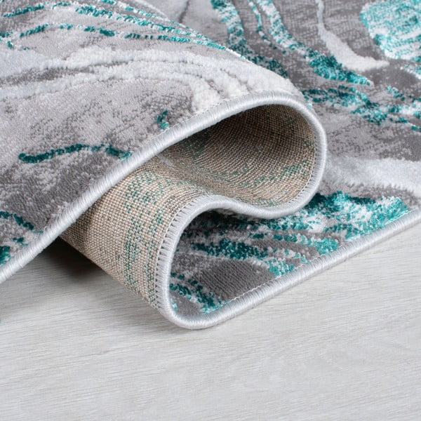 Kilimas pilkos spalvos/turkio spalvos 240x340 cm Marbled – Flair Rugs-image-4