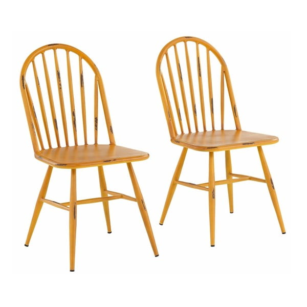 2 geltonos spalvos buko kėdžių rinkinys "Støraa Alexis