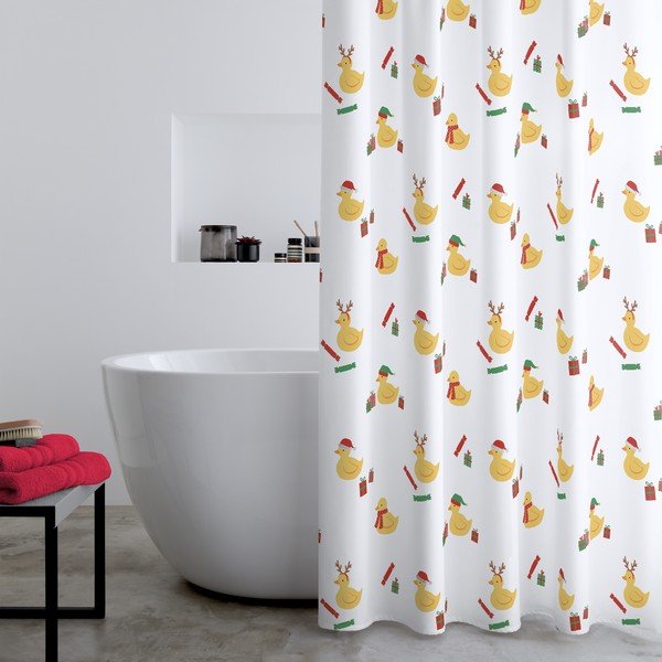 Dušo užuolaida 180x180 cm Christmas Quacker – Catherine Lansfield-image-1