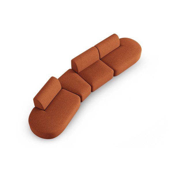Sofa oranžinės spalvos 412 cm Shane – Micadoni Home-image-4