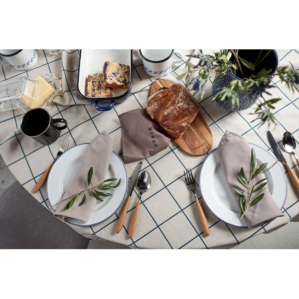 Staltiesė Couture lininė staltiesė Turquoise Lines, 140 x 200 cm-image-3