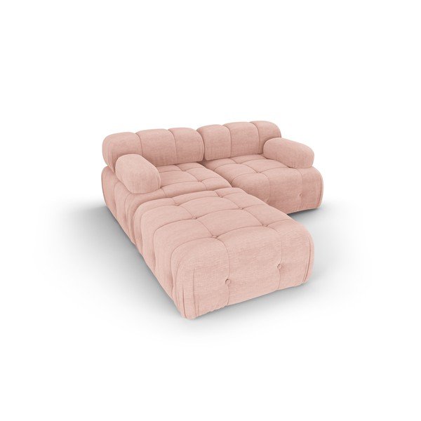 Kampinė sofa šviesiai rožinės spalvos Ferento – Cosmopolitan Design-image-4