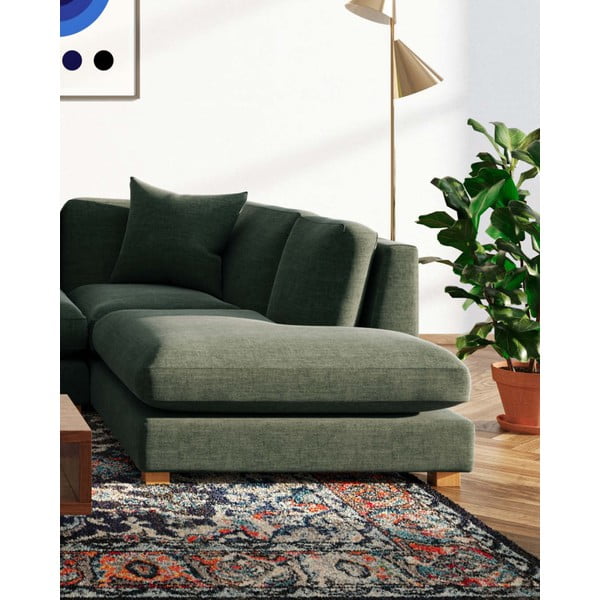 Kampinė sofa žalios spalvos (su dešiniuoju kampu) Pomo – Ame Yens-image-4