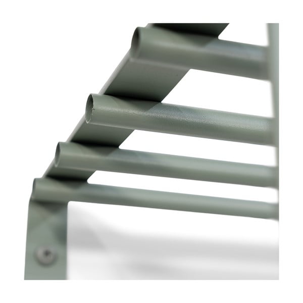 Pilkai žalios spalvos iš metalo sieninė lentyna su lentyna 100 cm Rex – Spinder Design-image-2