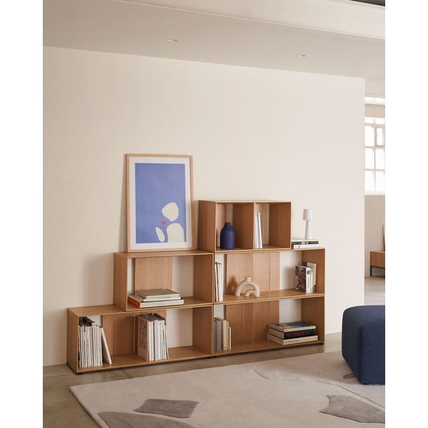 Modulinė lentyna natūralios spalvos iš ąžuolo 67x38 cm Litto – Kave Home-image-3