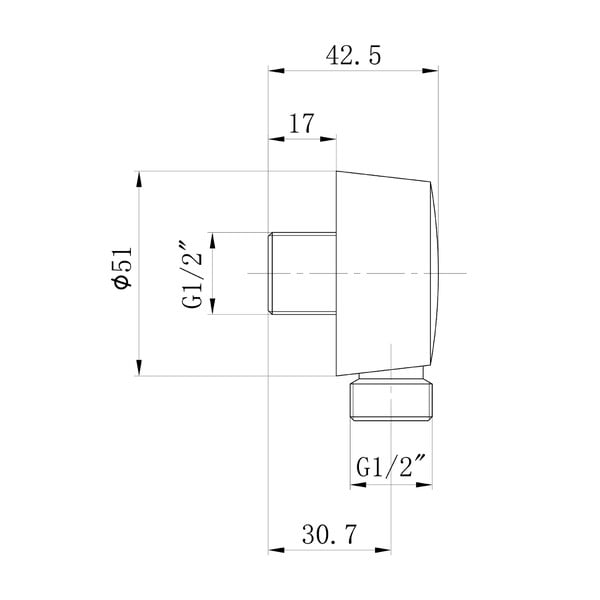 Iš žalvario dušo antgalio dalis matinės sidabrinės spalvos ø 5 cm – Sapho-image-1