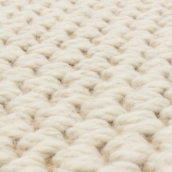 Apverčiamas/rankų darbo kreminės spalvos iš vilnos mišinio kilimas 80x160 cm Korra Double Loop – Asiatic Carpets-image-3