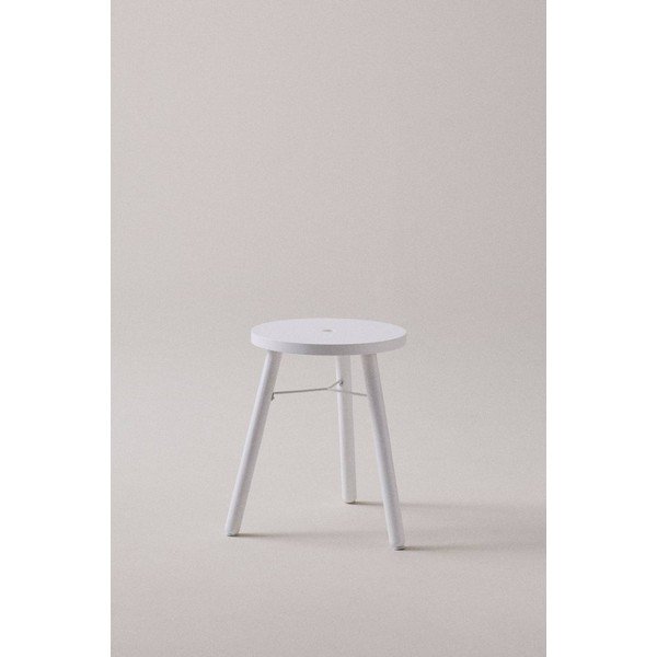 Baltos spalvos taburetė Kinna – Jotex-image-1