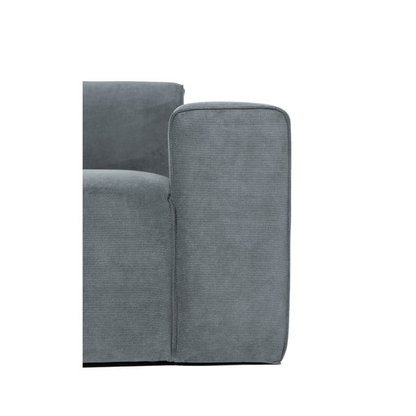 Iš kordinio velveto kampinė sofa pilkos spalvos (su dešiniuoju kampu) Sting – Scandic-image-3