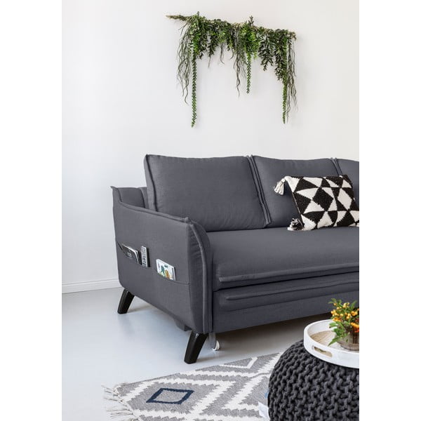 Antracito spalvos kampinė sofa Miuform Charming Charlie, dešinysis kampas-image-4