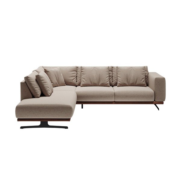 Smėlio spalvos kampinė sofa Devichy Caulus, kairysis kampas-image-2