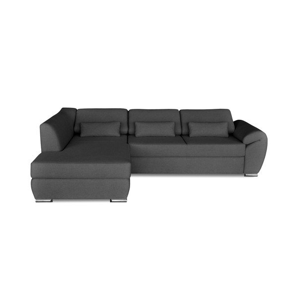 Tamsiai pilka kampinė sofa-lova "Windsor & Co. Sofos Epsilon, kairysis kampas