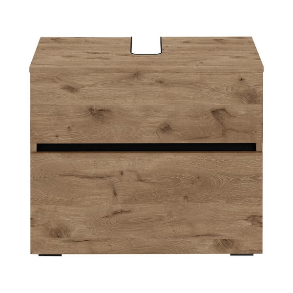 Spintelė po kriaukle natūralios spalvos iš ąžuolo 60x55 cm Wisla – Støraa