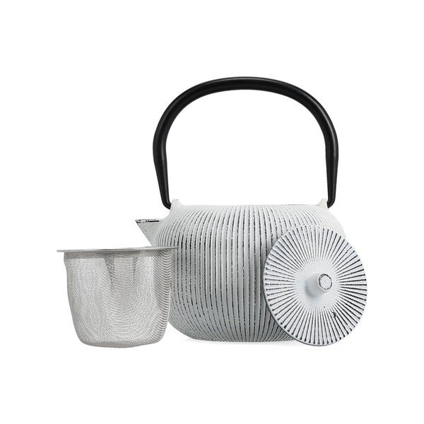 Juodos ir baltos spalvos iš ketaus su koštuvu arbatinukas 350 ml Sencha – S|P Collection-image-2
