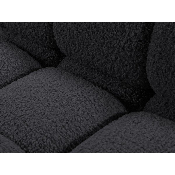 Iš boucle modulinė kampinė sofa antracito spalvos (su dešiniuoju kampu) Bellis – Micadoni Home-image-1